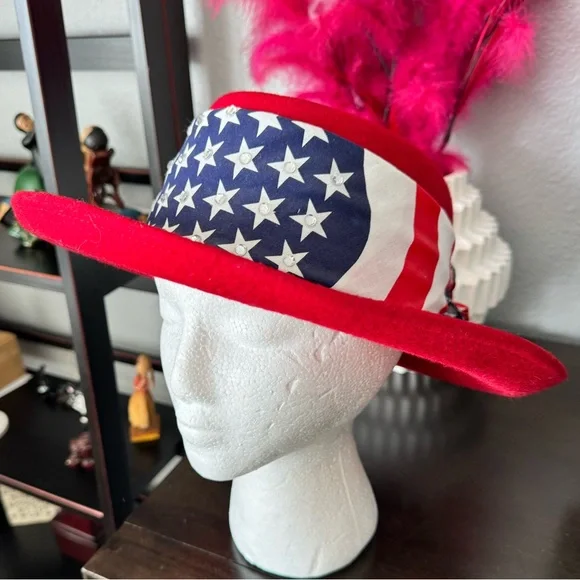 American Flag Red Wool Hat